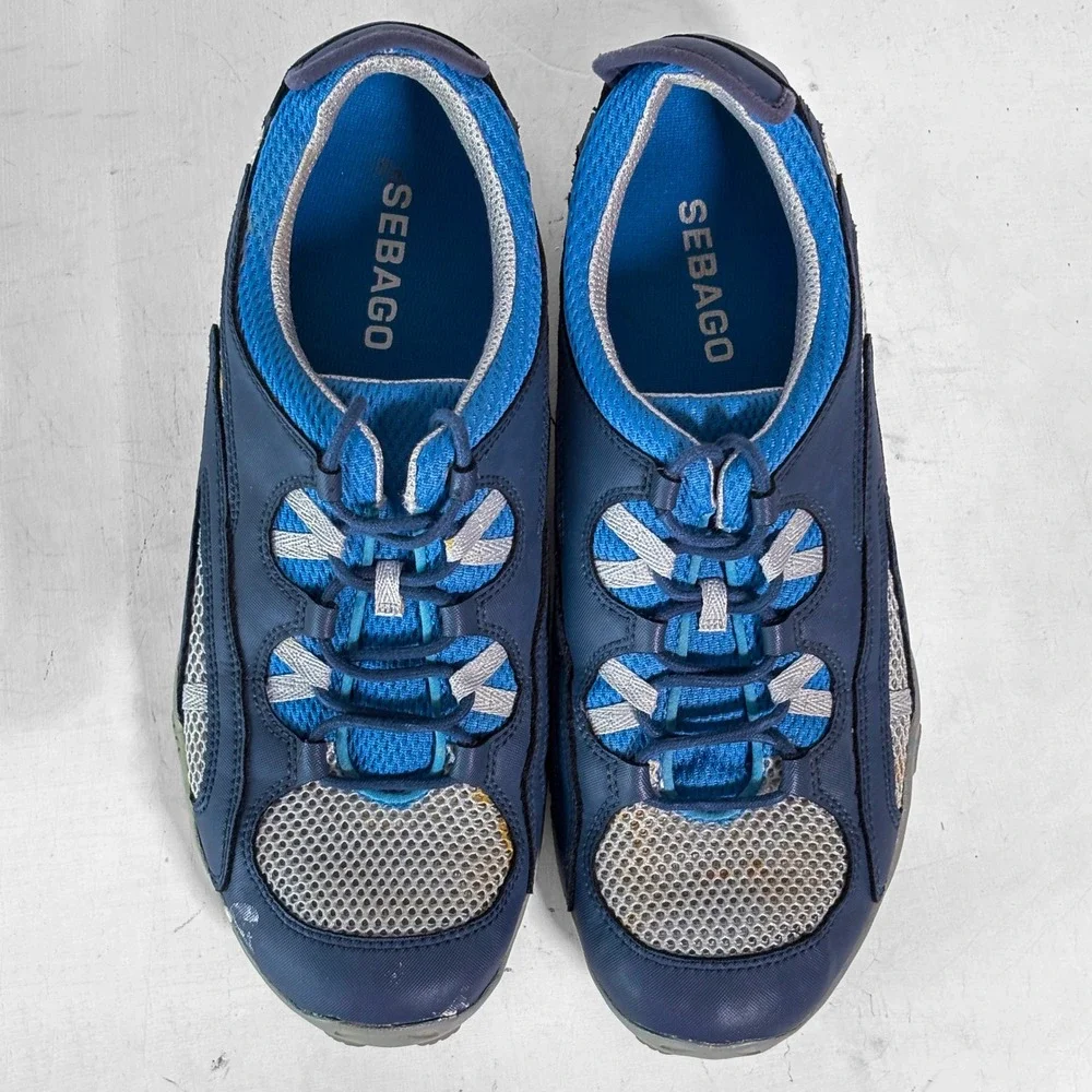 Sebago Wave Extreme Verge Navy Mens 9.5M Blue‎ Mesh Boating Fishing Shoes